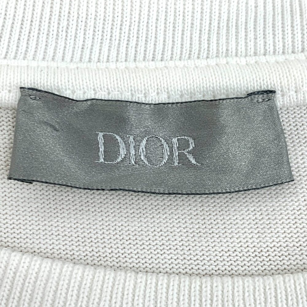 EM0092 Dior white logo badge cotton round neck short sleeve T-shirt XXL - Picture 6 of 8